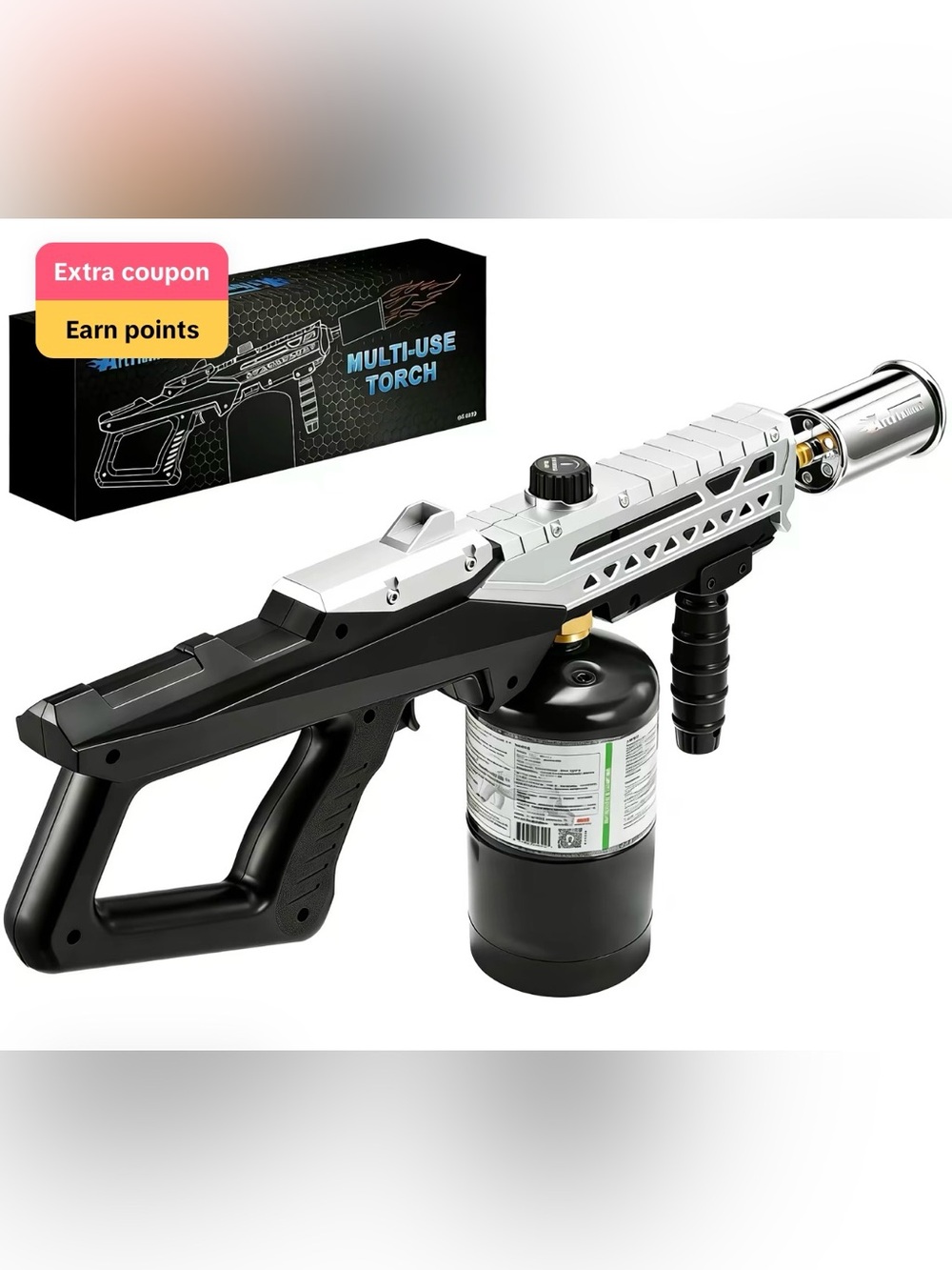 Multi Use Grill Torch Gun propane – Black & Silver